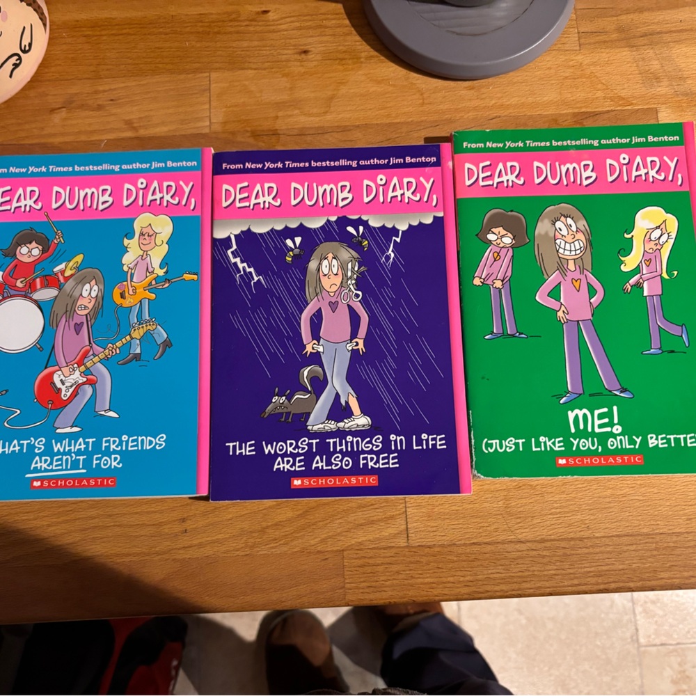 Scholastic Dear Dumb Diary Book Set - Pink, Purple, Green